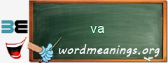 WordMeaning blackboard for va